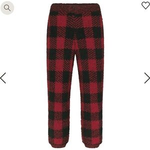 SKIMS Black and Red Checkered Joggers